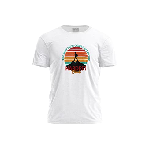 Green Fish, Męski T-shirt z cyfrowym nadrukiem,% 100 bawełna, biały, na co dzień, męski top, rozmiar: L, biały, L