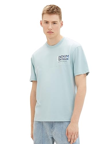 TOM TAILOR Denim T-shirt męski, 30463 - Dusty Mint Blue, L