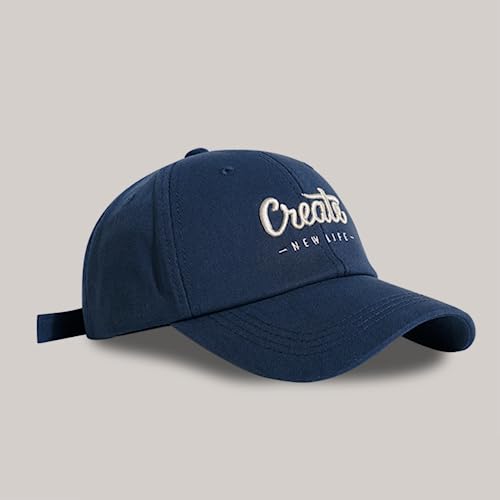 Clotth Głęboko u góry, z szerokim rondem, czapka z daszkiem, dla par, twarz All-Match z małą osłoną przeciwsłoneczną, 382-Navy Blue, jeden rozmiar