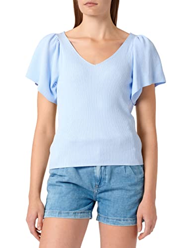 ONLY Onlleelo S/S Back KNT Noos sweter damski, Cashmere Blue, XS