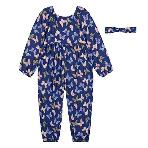 Levi's Dziecięcy kombinezon i opaska na głowę zestaw dla dziewczynek, Twilight Blue, 24 Miesiące