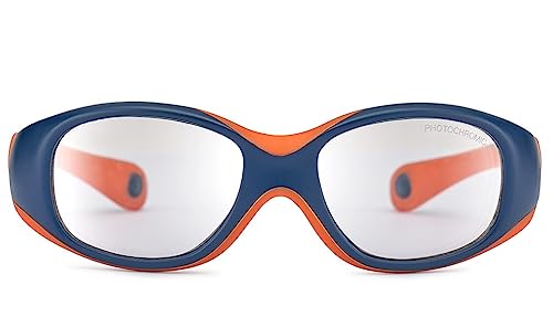 NANO Kooki Okulary Unisex dla dzieci, Morski Matowy/Pomarańczowy, 44/17