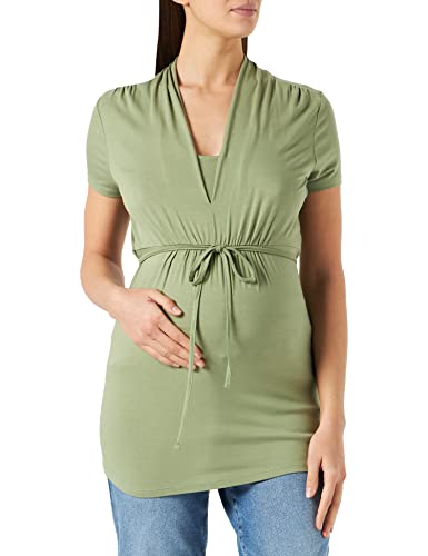 Esprit Maternity Koszulka damska z krótkim rękawem do pielęgniarstwa, Real Olive - 307, 40 PL