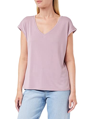 Vero Moda Damska koszulka Vmfilli Ss z dekoltem w serek Ga Noos, Elderberry, XS