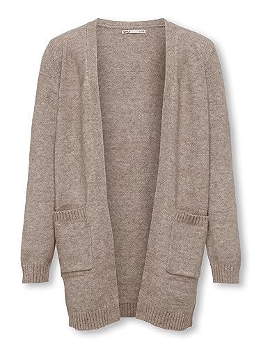 KIDS ONLY Dziewczęcy Koglesly L/S Open Cardigan KNT Noos Kardigan, Beżowy/Szczegóły: melanż, 122/128 cm