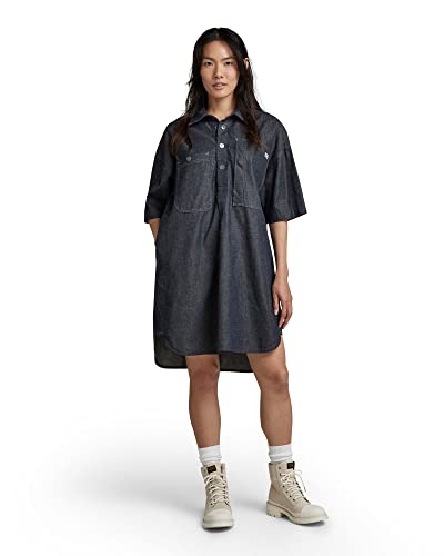 G-STAR RAW Koszulka damska na co dzień, niebieska (Stay raw Denim D306-D926), L, Niebieski (Stay Raw Denim D306-d926), L