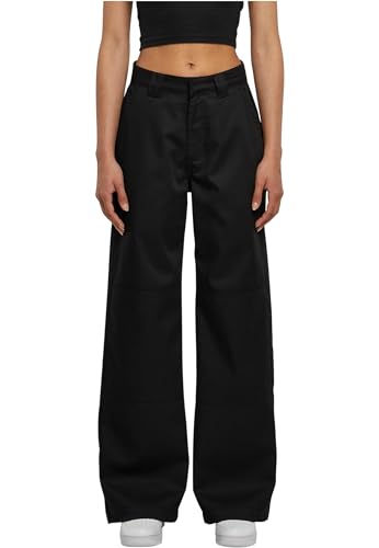 Urban Classics Damskie spodnie damskie Straight Leg Workwear Pants Black 34, czarny, 34