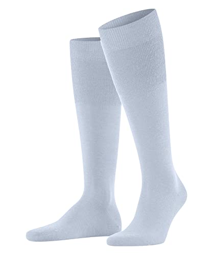FALKE Mężczyźni Podkolanówki Airport M KH Wełna Merynosa Bawełna długie jednokolorowe 1 Para, Niebieski (Light Blue 6594), 41-42