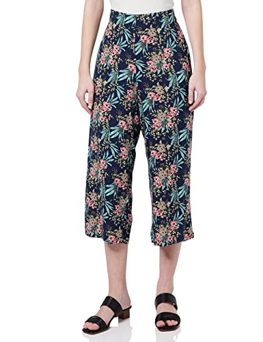VERO MODA Vmeasy Hw Culotte Pants WVN Ga spodnie damskie, Navy Blazer/Aop:sia, M