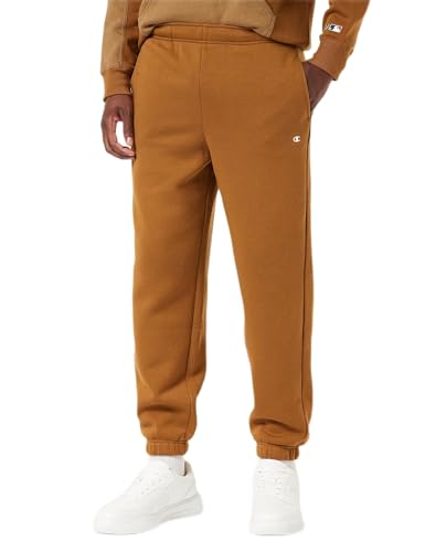 Champion Legacy Authentic Pants-C-Logo Powerblend Fleece elastyczny kombinezon spodnie męskie, Marrone Chiaro, XS