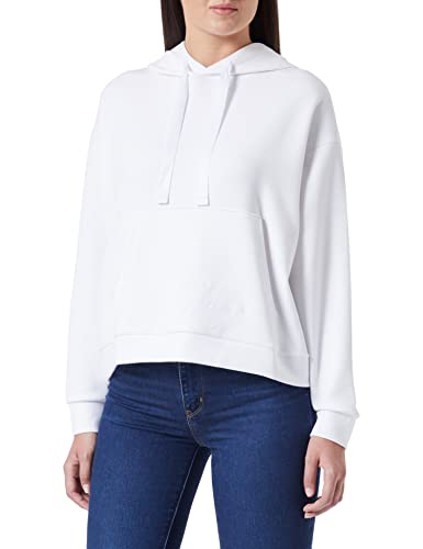 HUGO Damska bluza z kapturem Smooth_Hoodie, White100, XXL