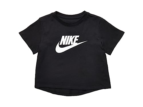 Koszulka dziewczęca Nike G NSW Crop Futura, czarny, L
