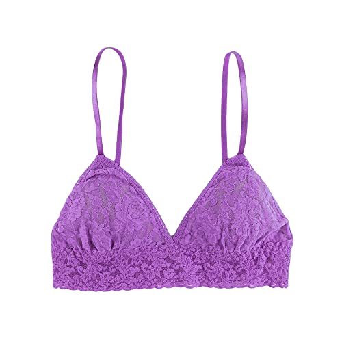 Hanky Panky Damski biustonosz z koronką, wyściełany biustonosz braletkowy, żywy fioletowy, 30 B/C