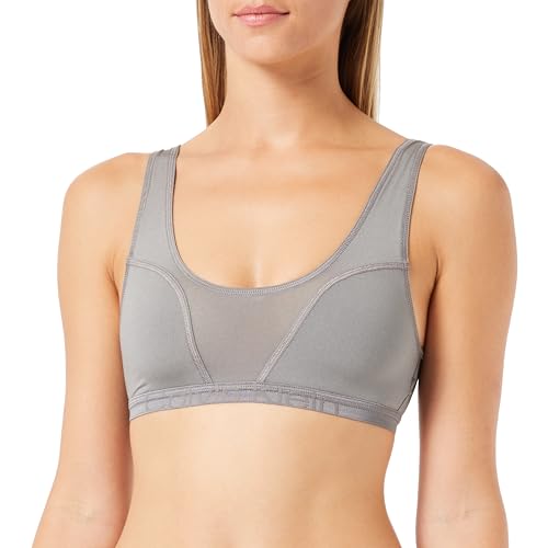 Calvin Klein Biustonosz damski bez podszewki, Grafitowy szary/Lunar Rock, L