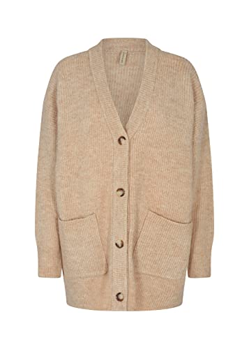 Soya Concept Sweter damski kardigan, Melanż piaskowy, XS