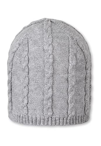 Sterntaler Unisex Baby Organic Content Standard czapka dziergana czapka zimowa, srebrny melanż (542), 35