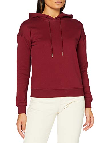 Urban Classics Damski sweter z kapturem Organic Hoody z naturalnej bawełny organicznej, górna część ze 100% bawełny organicznej, rozmiary XS do 5XL, burgundowy, S