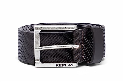 Replay Męski pasek AM2672, 128 Black Brown, 90, 128 Black Brown