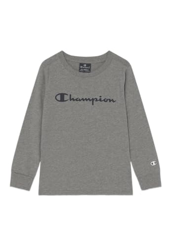 Champion Koszulka dziewczęca amerykańska klasyka z długim rękawem, Gris Chiné Clair, 8 Lata