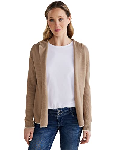 Street One Damski A253553 Kardigan Hoodie, Buff Sand, 44, buff sand, 44