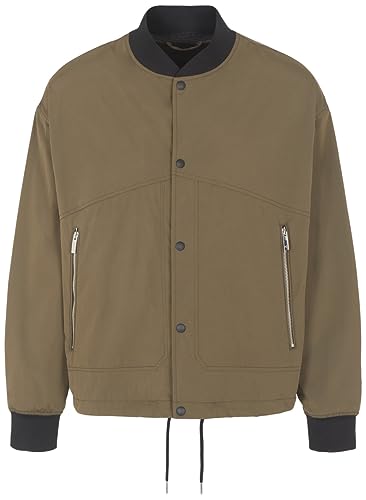 Armani Exchange Męska kurtka zapinana na guziki, długie rękawy, kieszenie z przodu, prążkowany dekolt, Crocodile, XS