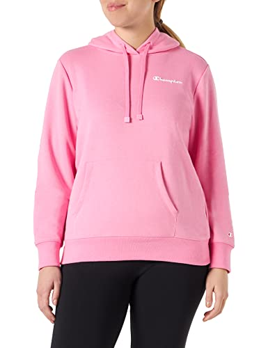 Champion Damska bluza z kapturem Legacy American Classics Powerblend Terry małe logo, różowy (Hot Pink), L