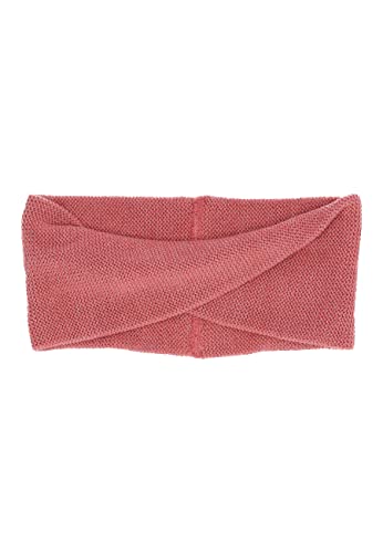 Sterntaler Dziewczęca opaska na czoło niemowlę dzianina wygląd owijana opaska zimowa - dziecięca opaska na czoło - z bawełny z brokatem - różowa, 57, Rosa, 57 cm