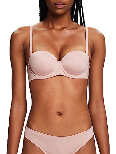 ESPRIT Recykling: biustonosz balkonowy z mikrofibry, Old Pink, 80D