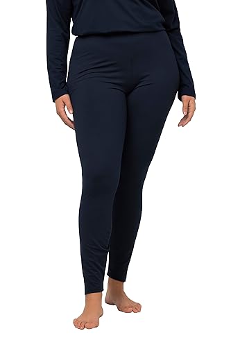Ulla Popken Damskie legginsy funkcyjne, szybkoschnące, elastyczny ściągacz spodnie, granatowe, 42/44, morski, 42-44