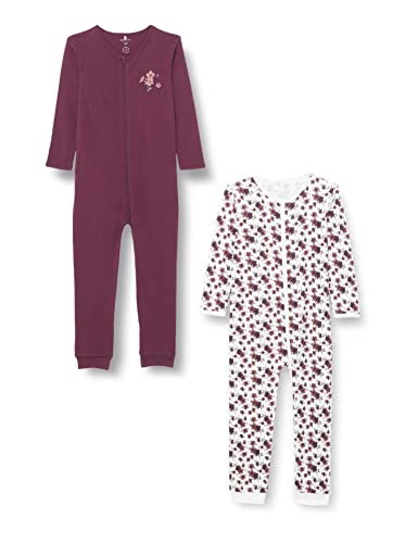 NAME IT Piżama dla dziewczynek i niemowląt, Prune Purple, 104 cm
