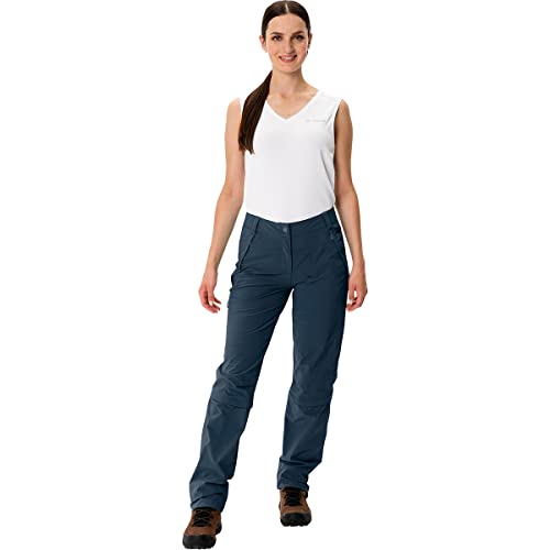 VAUDE Damskie Farley Stretch Capri T-Zip Pants III Spodnie Damskie, Ciemne Morze, 40