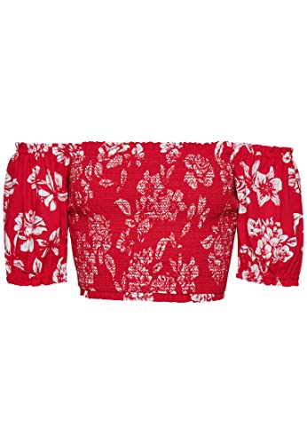 Superdry Koszula Vintage Smocked Crop Top Floral Red 44 Damski, Kwiatowy czerwony, 42