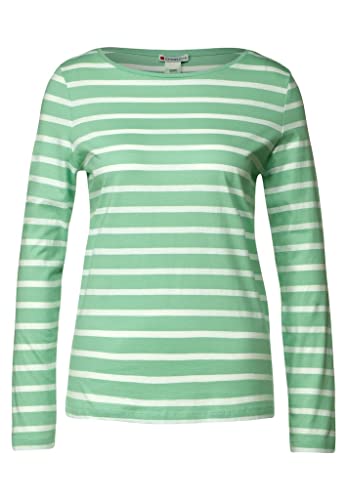 Street One Damska koszulka w paski, Light Brisk Green, 42
