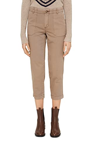 ESPRIT Damskie spodnie 992EE1B332, 240/TAUPE, standardowe