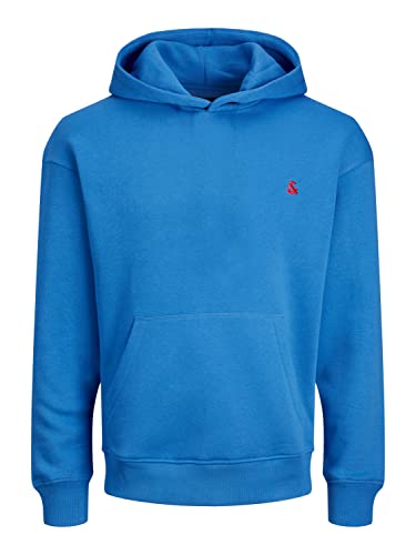 JACK&JONES JUNIOR Chłopięca bluza z kapturem Jjestar Roof Sweat Hood Noos Jnr, błękit francuski, 140