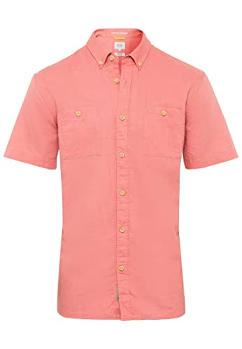 camel active Męska koszula 409219/1S49, koralowa czerwień, M, Coral Red, M