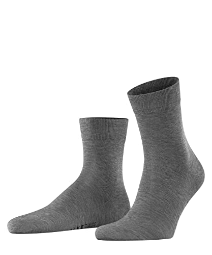 FALKE Mężczyźni Krótkie skarpety Tiago M SSO Organiczna Bawełna jednokolorowe 1 Para, Szary (Steel Melange 3165), 45-46