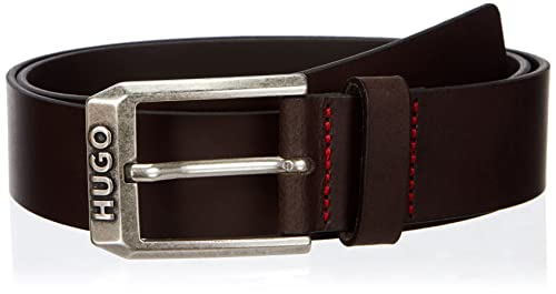 HUGO Pasek męski, Dark Brown202, 115