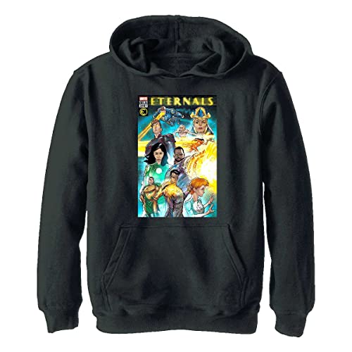 Marvel Chłopięca bluza z kapturem The Eternals z komiksową, czarna, S, czarny, S