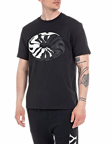 Replay T-shirt męski, 098 BLACK, XXL