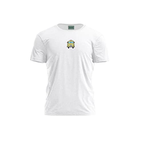 Bona Basics, Męski T-shirt z cyfrowym nadrukiem,% 100 bawełna, biały, na co dzień, męskie topy, rozmiar: M, biały, M