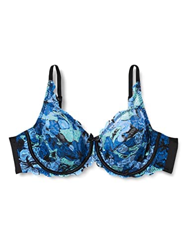 Playtex damski z fiszbinami koronkowymi idealne wsparcie biustonosz kwiat Elegance X1, Nadruk zimowy, 80E