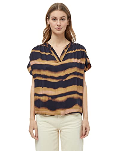 Minus Damska bluzka Gavia 1, Sun Baked Brown Print, 16, Słońce pieczony brązowy nadruk, 42