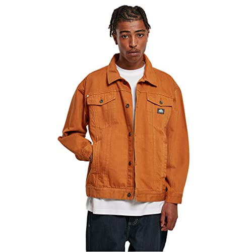 Southpole Męska kurtka z bawełny, kurtka dżinsowa Southpole Logo Patch dla mężczyzn, męska kurtka bawełniana Script dostępna w 2 kolorach, rozmiary S - XXL, Toffi, XL