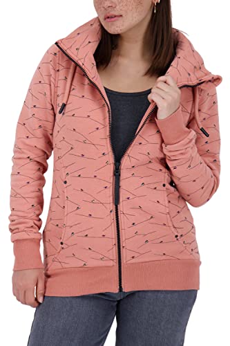 Alife and Kickin VivianAK B damska bluza dresowa, bluza na czas wolny, bluza z zamkiem błyskawicznym, rozmiar XS-XXL, mahoń, melanż, S, mahoń melanż