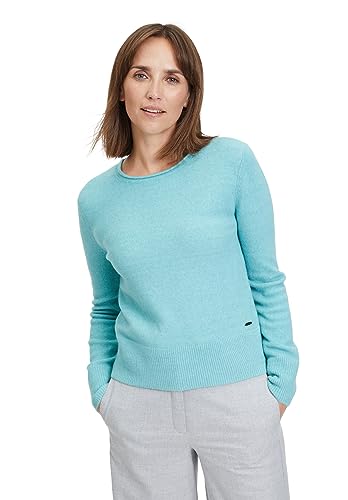 Betty & Co Damski sweter z dzianiny krótki rękaw 1/1, Light Turquiose Melange, 42