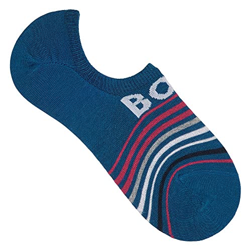 BOSS Męskie skarpety do sneakersów Low Cut Stripe Cc, Open Blue492, 39-42 EU