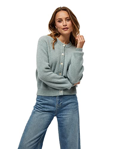 Minus Kardigan damski Alma Knit, 5004 Niebieski Melanż Zen, XS