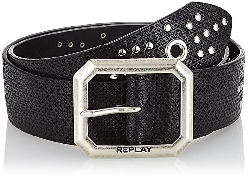 Replay Unisex AX2270 pasek, 098 Black, 80, 098 BLACK, 80