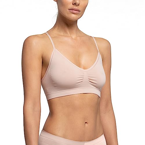 POMPEA Brassiere Seamless Biustonosz Kobiety, Podstawowa skóra, S-M